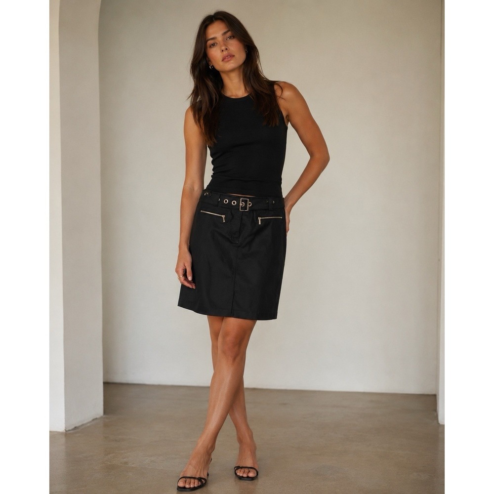 Jones New York Women' Signature Belted Utility Stretch Skirt Size 16
